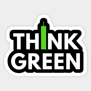 Think Green (Candle Stick) Sticker